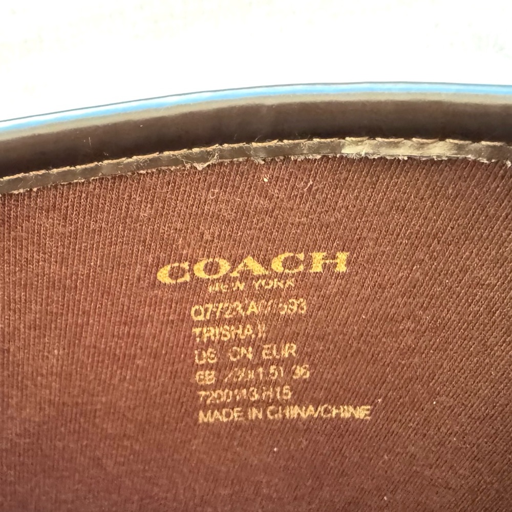 Coach Trisha II Turnlock Signature Rain Boots Chestnut Khaki Coach Women’s Flaws - Picture 12 of 13